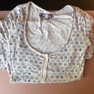 Urban Outfitters Flowy Seashell Print Mini Dress Size Small Soft Girl Beachy